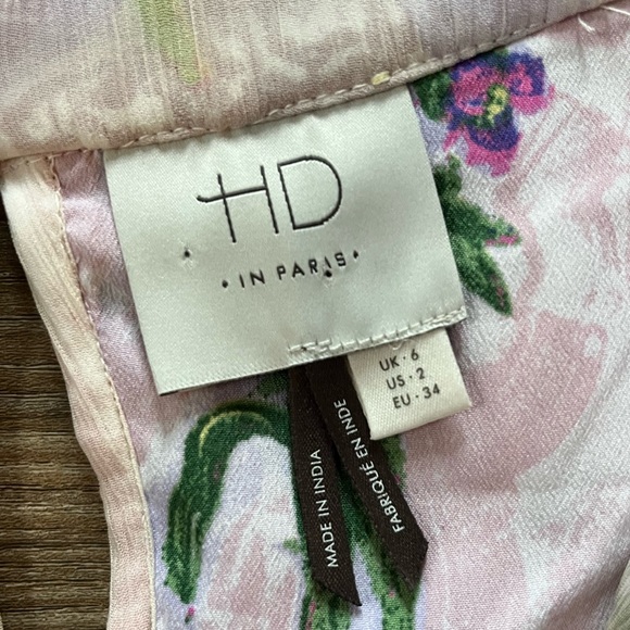 HD in Paris Dipped Chroma Swing Dress Floral Ombré Women’s 6 - Picture 7 of 11